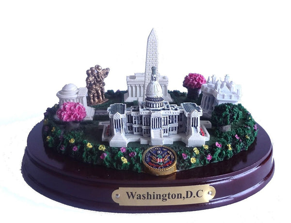 Oval Washington, D.C. Monuments Desk Statue